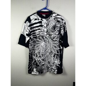 Y2K Skeletons Aop Brooklyn Express T Shirt Men's Sz M